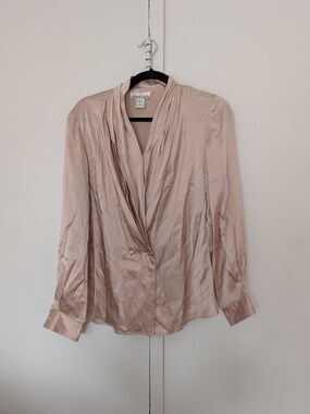 100% silk pink top